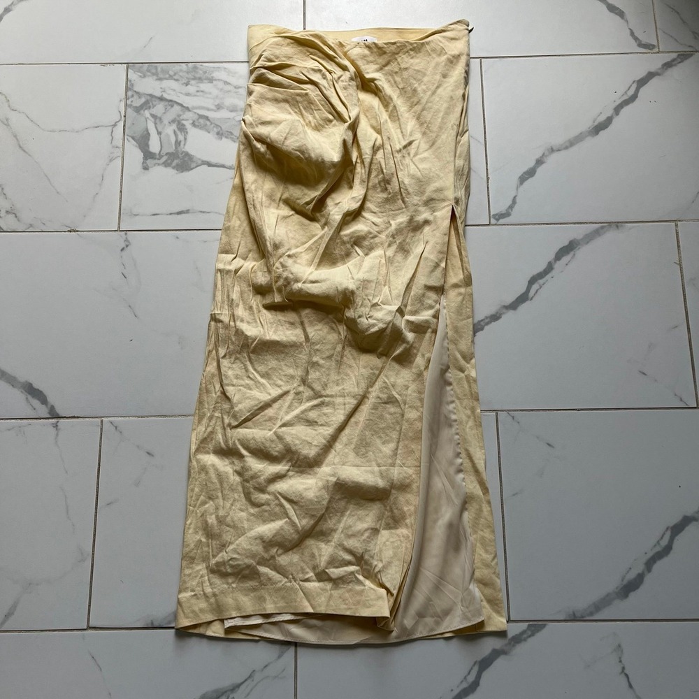 LPA Lucia Maxi Skirt in Banana Creme sz small - Picture 2 of 7